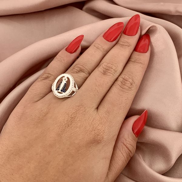 Anel Prata Legitima 925 Nossa Senhora Aparecida 