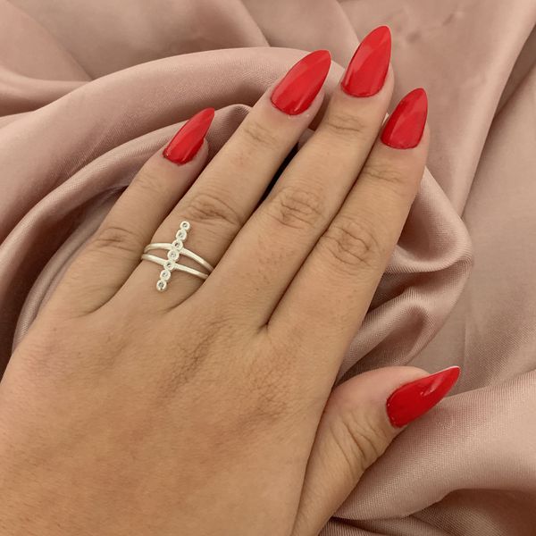 Anel Prata Legitima 925 7 Chakras Branco em 