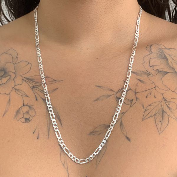 Corrente Prata Legítima 925 Masculina Elos 3x1 