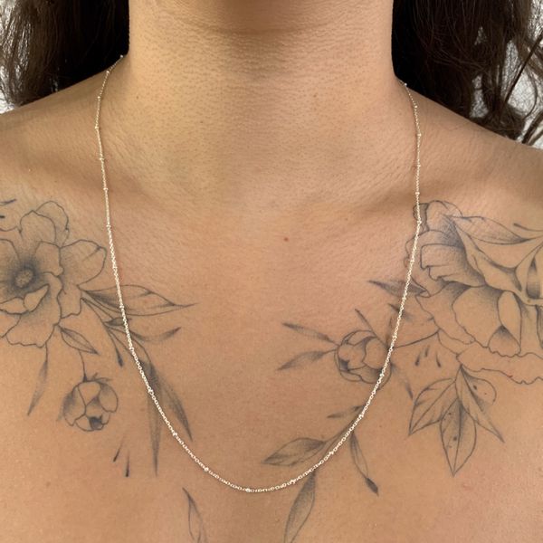 Corrente Prata Legitima 925 Elos com Bolinha