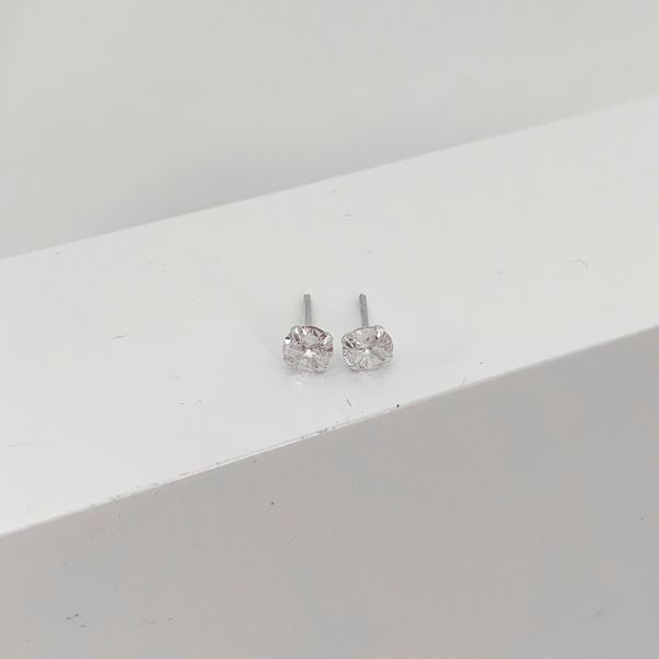 Brinco Solitario Zirconia 5mm Prata 925