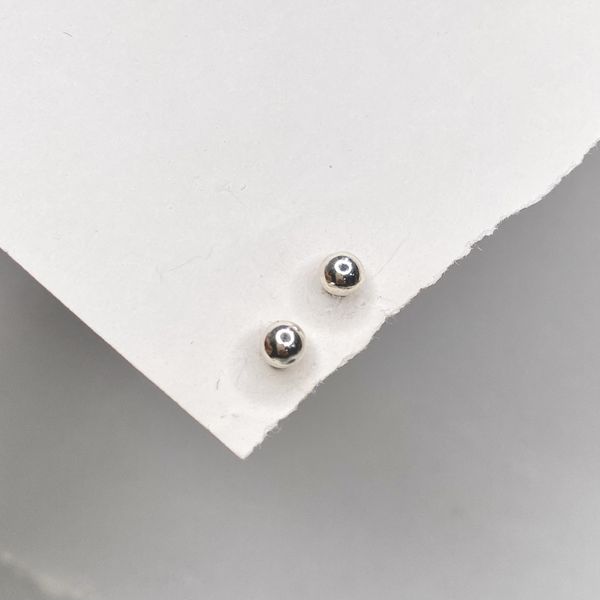 Brinco Baby Bola 4mm Lisa Prata 925