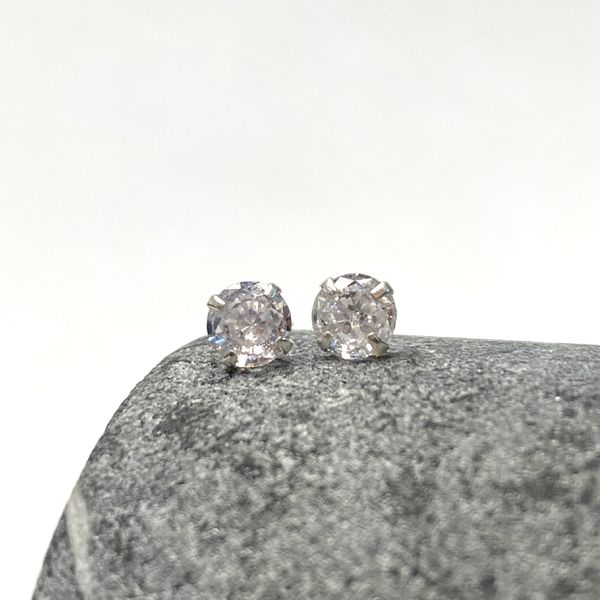 Brinco Solitario Zirconia 3mm Prata 925