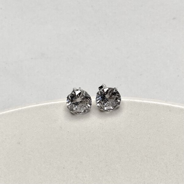 Brinco Solitario Zirconia 4mm Prata 925