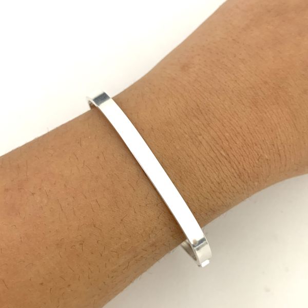 Bracelete Prata Legitima 925 Fio Quadrado 6 milimetros