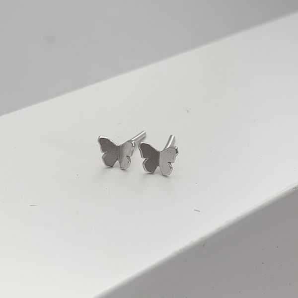 Brinco Prata Legítima 925 Baby Borboleta Origami 