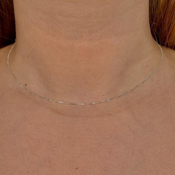 Corrente Prata Legítima 925 Veneziana V15 40cm 1,6gr 