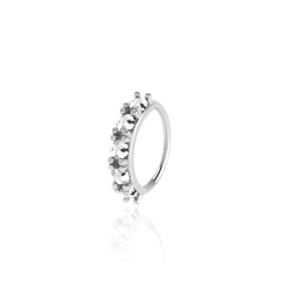 Piercing Prata Legítima 925 Helix com Zirconia Cristal