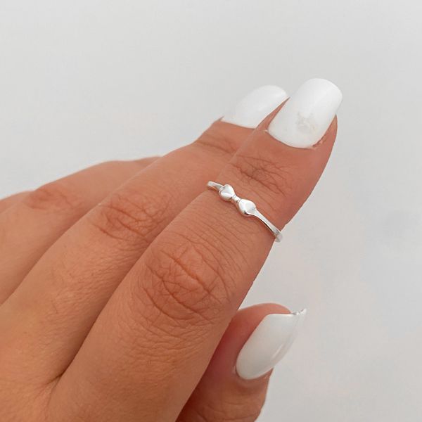 Anel de Falange Prata Legitima 925 AJustável com Laço