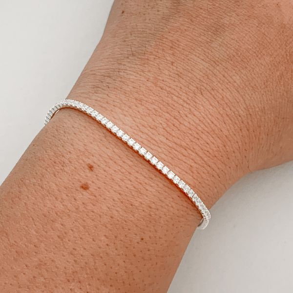 Pulseira Riviera Prata Legitima 925 Zircônia Cristal 