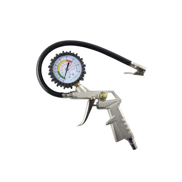 Calibrador de Pressão Para Pneus Com Relógio e Bico 0 a 200PSI