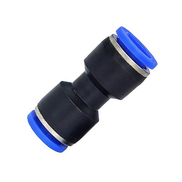 Conexão Pneumática de Engate Rápido União Reta de Redução Tubo 10mm x 8mm PG1008