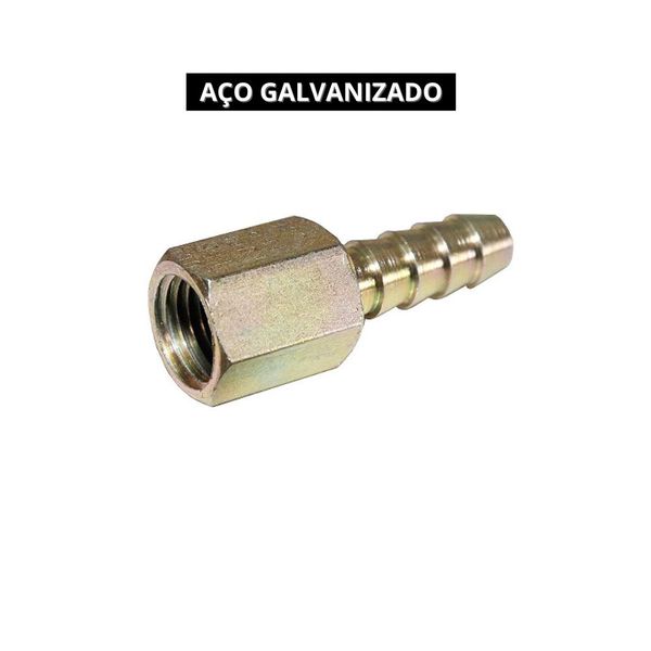 Espigão Fêmea Simples Fixo 3/8 NPT x 3/8 Escama LUB-24S