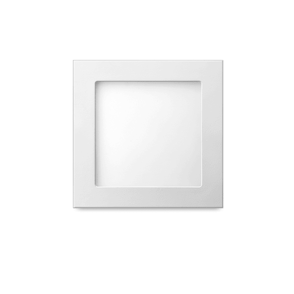 LUMINARIA DE EMBUTIR QUADRADA 12W 4000K BRANCO QUENTE 16X16CM