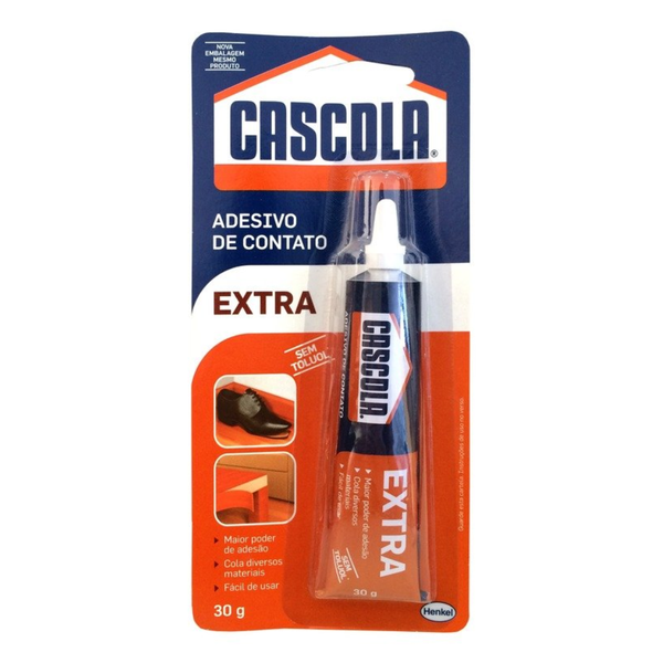 ADESIVO CASCOLA EXTRA 30GR S/TOLUOL (COLA DE SAPATEIRO)