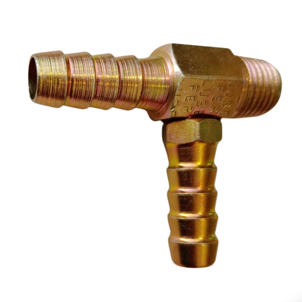EMENDA EM TEE ROSCA 1/4 NPT X 2 SAIDAS 1/4 ESCAMA