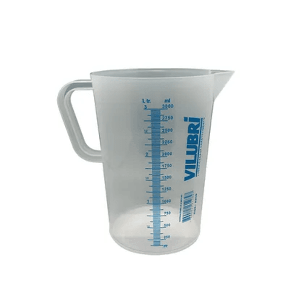 JARRA GRADUADA VILUBRI 3 LITROS EM POLIETILENO ESCALA 500ML