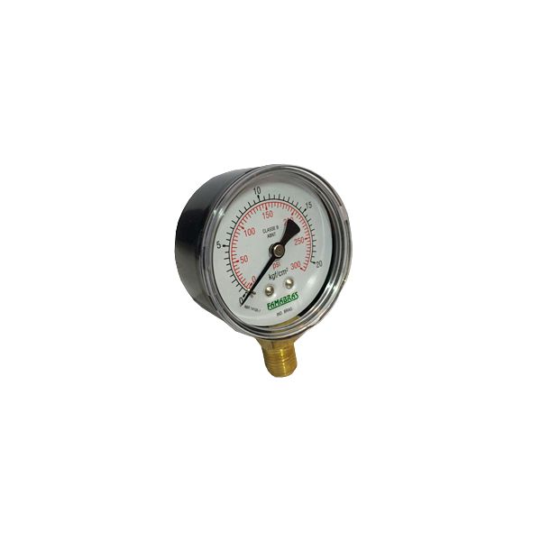 Manômetro Vertical Caixa Metálica 62mm Rosca 1/4 NPT - 0 a 300Psi x 20KGF