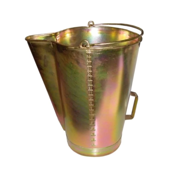 BALDE GRADUADO METALICO BICROMATIZADO LUBEFER 20 LITROS C/ ALÇA E BICO