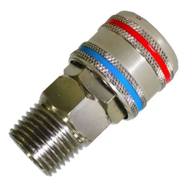 ENGATE RAPIDO 1/4" P/ AR COMPRIMIDO ROSCA MACHO 1/2" NPT BREMEN 1447