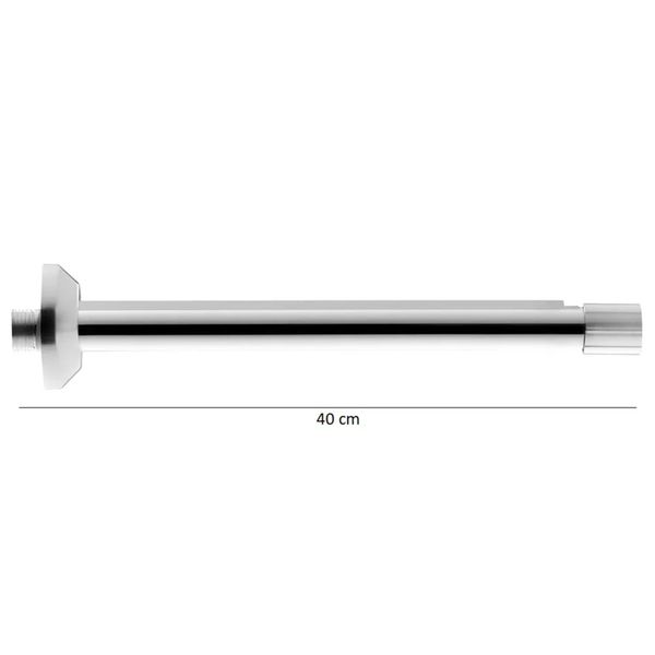 CANO BRAÇO PARA CHUVEIRO E DUCHA 40CM EM ALUMINIO C/ LUVA E ACABAMENTO