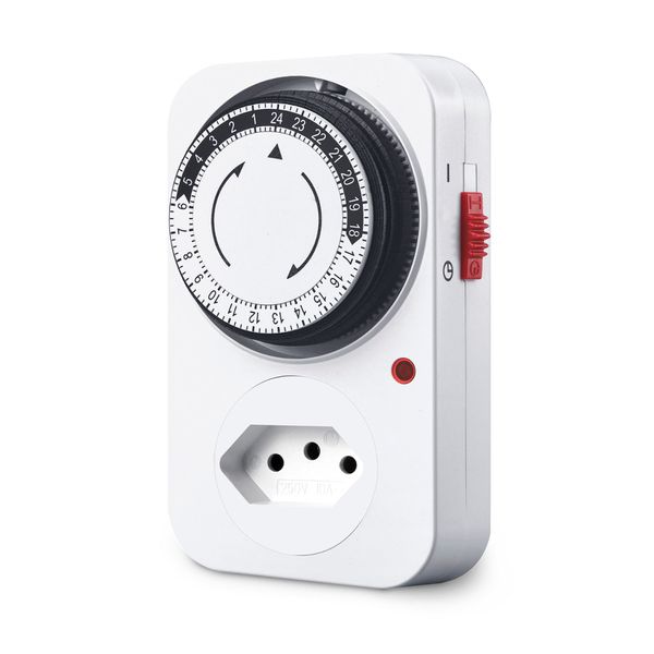 TIMER TEMPORIZADOR ANALOGICO ELGIM 10A 2P+T 48 PROGRAMAS BIVOLT