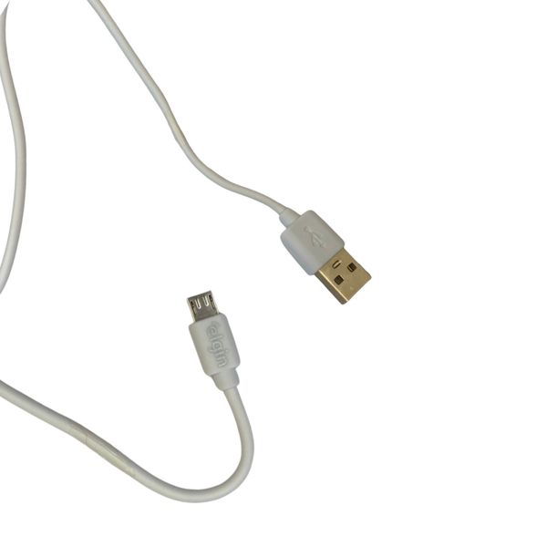 CABO CONECTOR ELGIN MICRO USB V8 2.0 1 METRO BRANCO P/ ANDROID