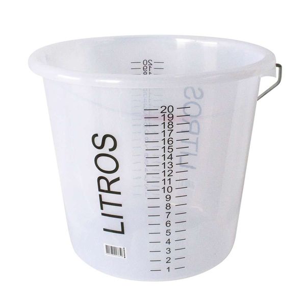 BALDE GRADUADO 20 LITROS BREMEN 6681 EM POLIETILENO COM ALÇA