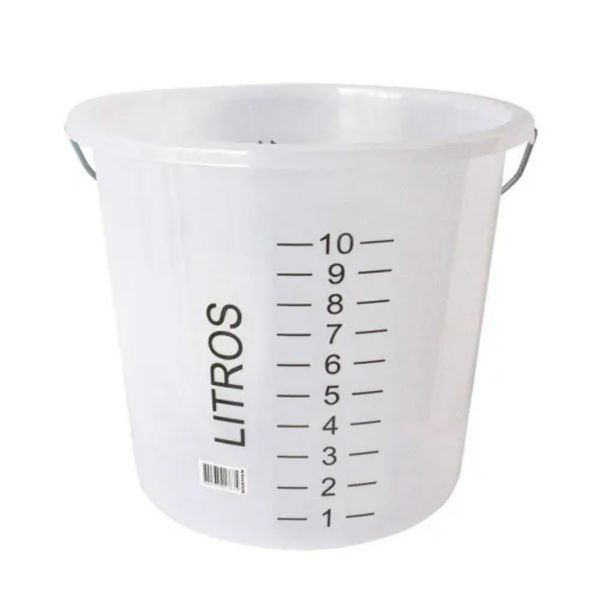 BALDE GRADUADO 10 LITROS BREMEN 6404 EM POLIETILENO COM ALÇA
