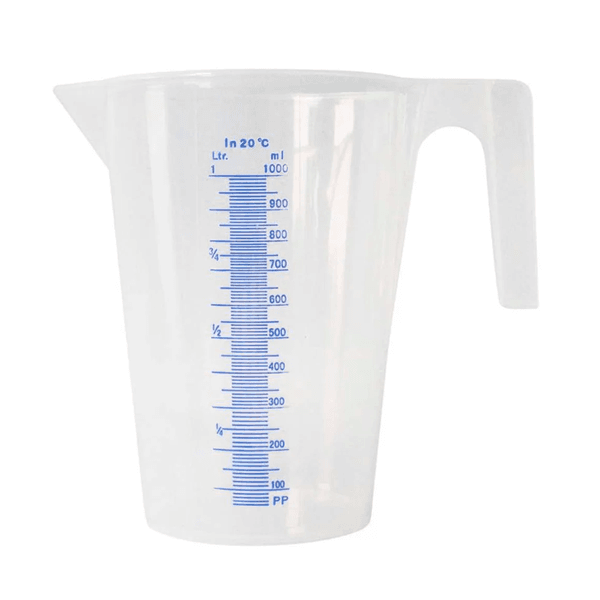 JARRA GRADUADA BREMEN 2163 EM POLIETILENO 1 LITRO ESCALA 100 EM 100ML