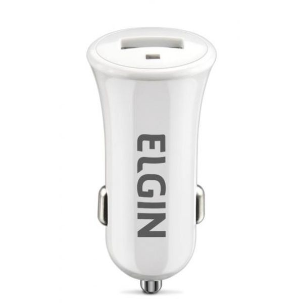CARREGADOR VEICULAR ELGIN 46RCV1USB000 USB 12V 1A 5W BRANCO