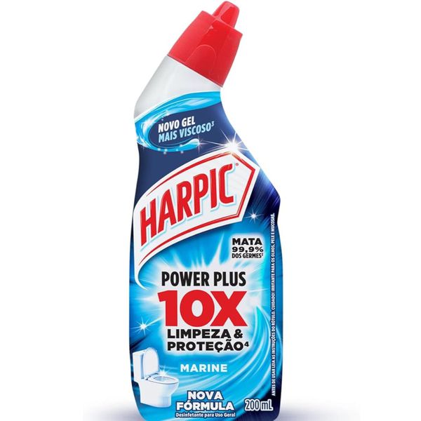 LIMPADOR DESINFETANTE PARA SANITARIOS HARPIC POWER PLUS 200ML