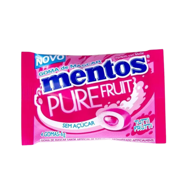 GOMA DE MASCAR MENTOS PURE FRUIT 2G 
