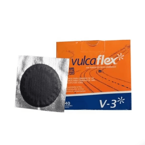 REMENDO A FRIO VULCAFLEX V-3 REDONDO 60MM CAIXA COM 40UN
