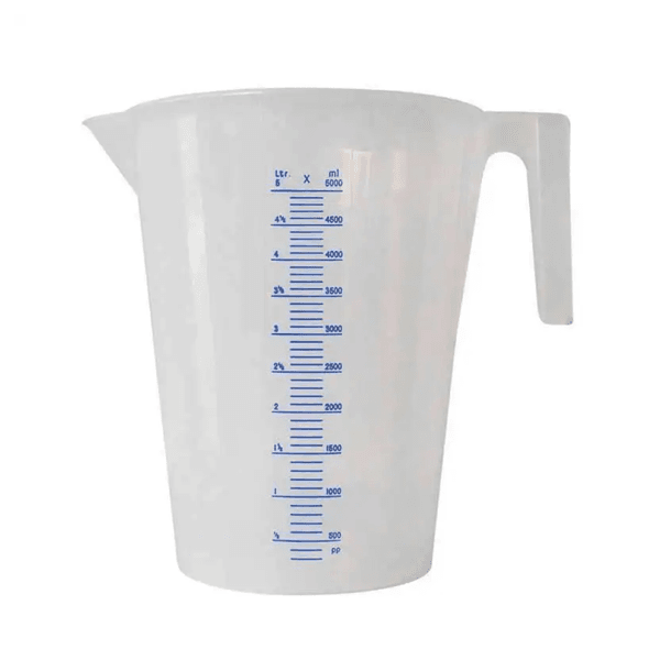 JARRA GRADUADA BREMEN 2167 EM POLIETILENO 5 LITROS ESCALA 500 EM 500ML