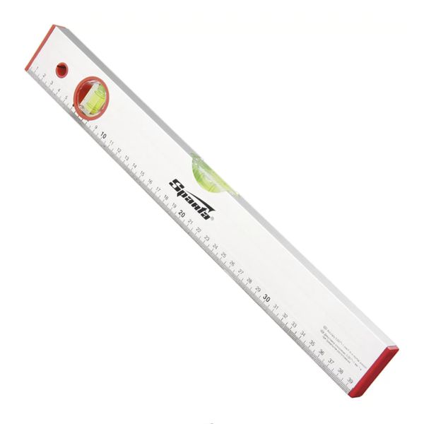 NIVEL DE ALUMINIO 12" 300MM 2 BOLHAS ESCALA GRADUADA