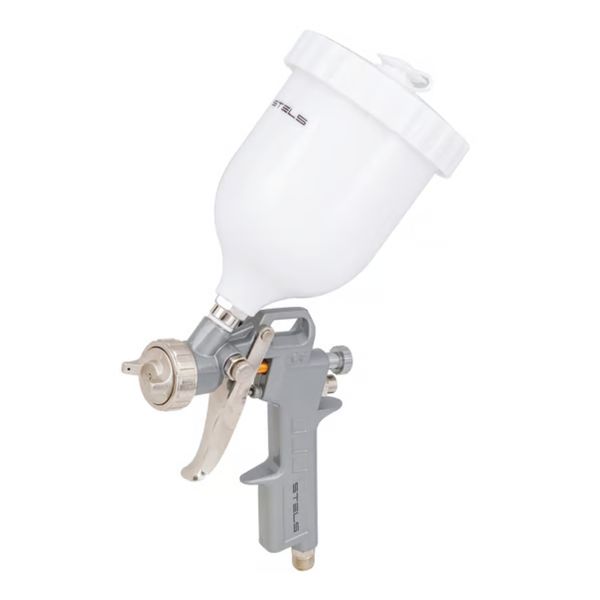 PISTOLA DE PINTURA TANQUE ALTO 600ML C/ BICOS 1,2, 1,5 E 1,8MM