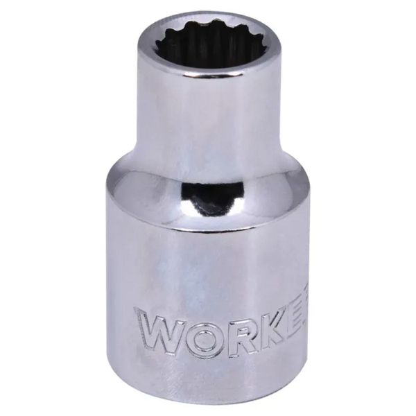 SOQUETE ESTRIADO WORKER 401579 ENCAIXE 1/2 CROMO VANADIUM 10MM
