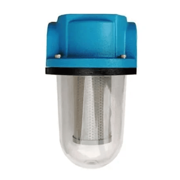 Filtro de Linha de 1 1/2 Para Diesel ou Gasolina Copo de Aluminio, Elemento de Inóx PA159