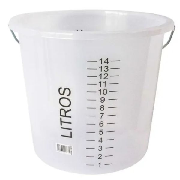 BALDE GRADUADO 15 LITROS BREMEN 6104 EM POLIETILENO COM ALÇA