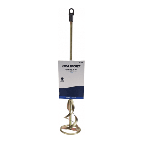 MISTURADOR DE ARGAMASSA TINTA E GESSO EM ACO SEXTAVADO 400MM