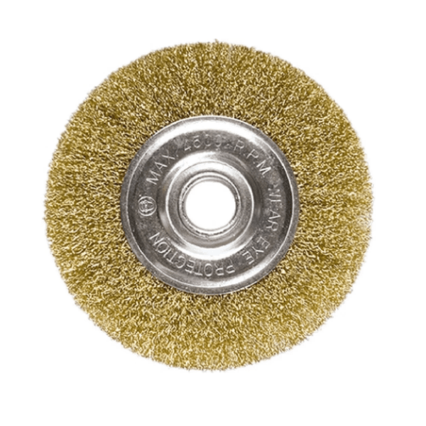 ESCOVA DE ACO CIRCULAR LATONADA ONDULADA 6