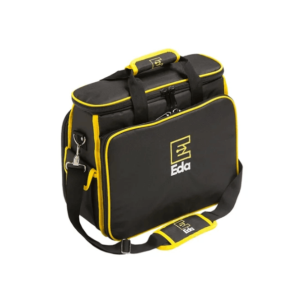 BOLSA PARA FERRAMENTAS EM LONA COM 30 BOLSOS PRETO E AMARELO 9RI