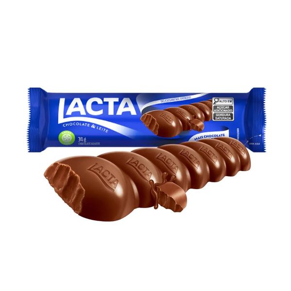 CHOCOLATE TABLETINHO LACTA AO LEITE 34 GRAMAS 