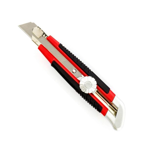 ESTILETE LÂMINA RETRÁTIL 18MM PONTA DE METAL FIXAÇÃO PARAFUSO