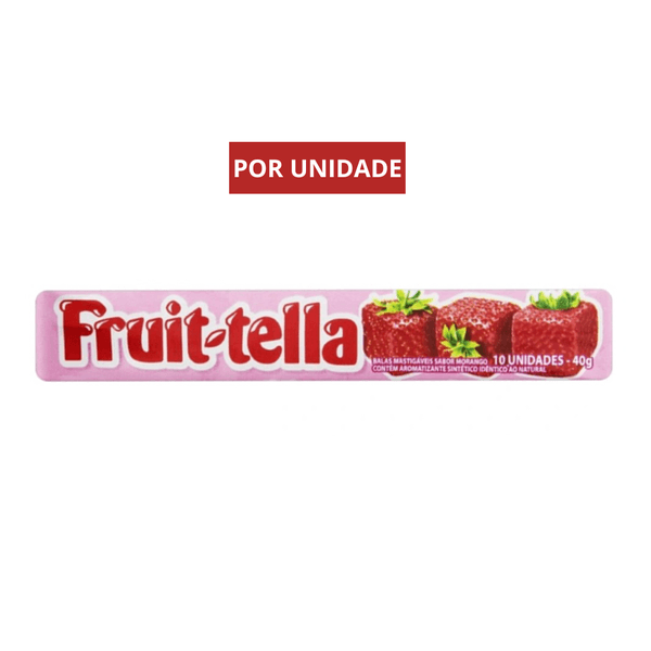 BALA MASTIGAVEL FRUITTELLA SABOR MORANGO 