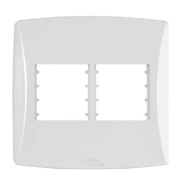 PLACA 4X4 4 POSTOS HORIZONTAL LINHA PETRA BRANCA 