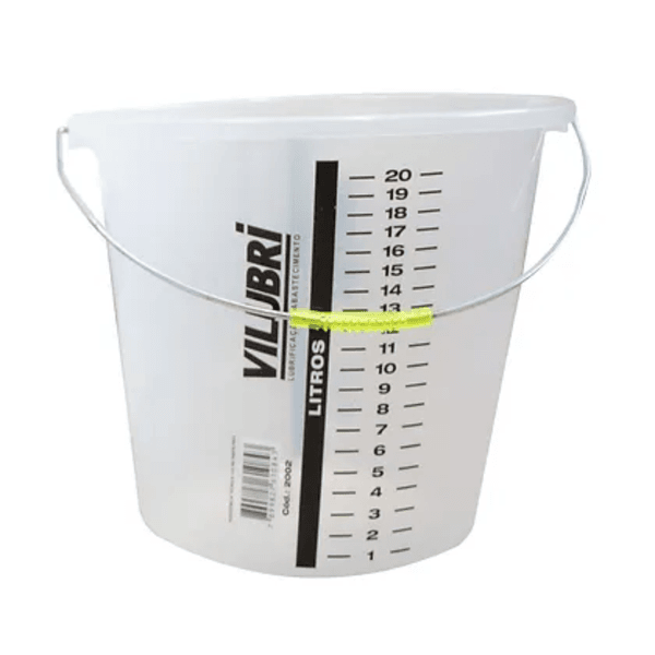 BALDE GRADUADO EM POLIETILENO VILUBRI 20 LITROS COM ALÇA
