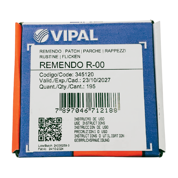 REMENDO A FRIO VIPAL R-00 REDONDO 30MM CAIXA COM 195UN