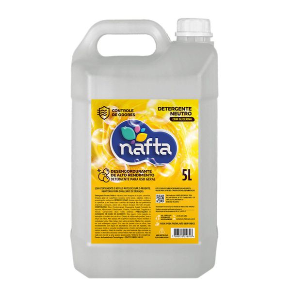 DETERGENTE NEUTRO MULTIUSO NAFTA COM GLICERINA 5 LITROS
